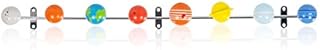 Suck UK Solar System Coat Hooks-Decorative Wall Mounted Wooden Hanging Rack, Wood, Multicoloured, 4.2 x 53.5 x 6.2 cm