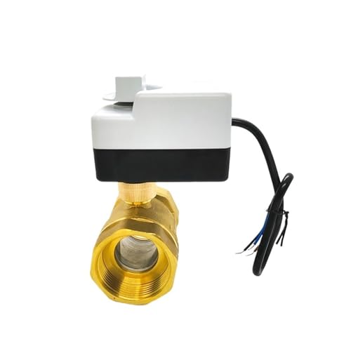 Vanne à bille électrique 1 1/2 laiton 220V à commande manuelle - 5