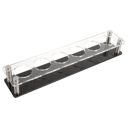 Amosfun Acrylic Shot Glasses Tray Holder 6 Grids Shot Glasses Display Tray Party Wine Cup Rack Bar Tools