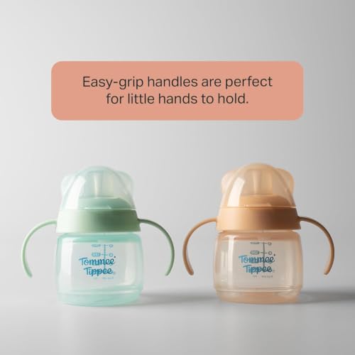 Image of Tommee Tippee Transition Spout Cup, 150ml, Spill-Free Toddler Transition Cup for 4 Months+, with a Natural Feel Bite-Resistant Spout, Blue, 1 Pack