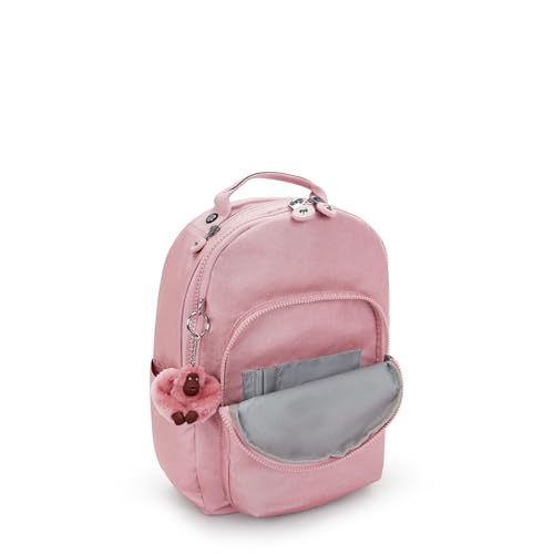 Image of Kipling Women's Seoul Small Tablet Backpack, Durable Pink, Padded Shoulder Straps with Tablet Sleeve