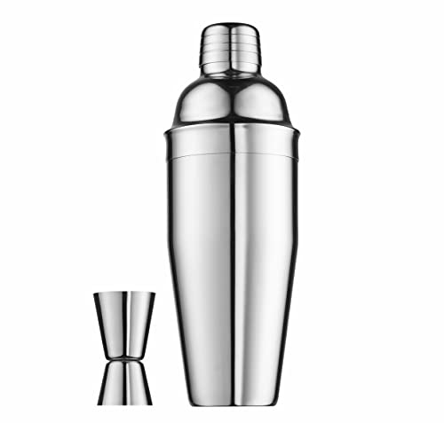 Godinger Cocktail Shaker Set And Martini Glasses Bar Set, Stainless Martini Shaker With Stemmed Cocktail Glasses And Double Jigger, 4 Piece Gift Set #TOP2