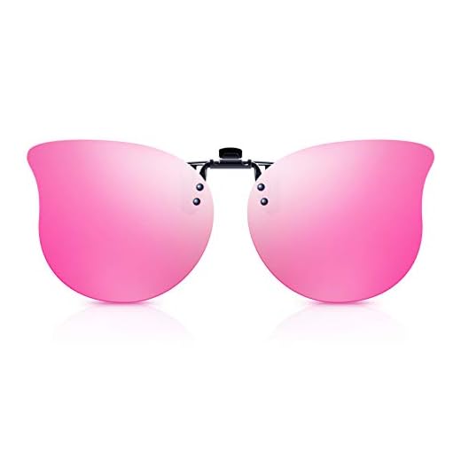 Polariserade retro Cateye clip-on solglasögon män kvinnor för receptbelagda glasögon, flip up vintage kattögon solglasögon anti-bländning UV400-skydd för körning shopping camping utomhussport