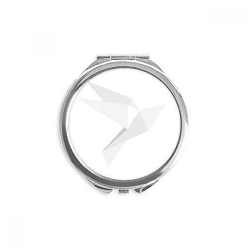 Miroir pigeon origami blanc pour retouches maquillage en voyage et bureau