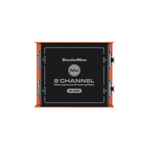 image for StudioMan CL-200 2-CH XLR Preamp for Dynamic Microphones,25d8 Gain, Lo