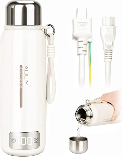 Aliliy �d�C�P�g�� �|�[�^�u�� �g���x���P�g�� 500ml��e�� �C�O�Ή� ���x���� �ۉ��ۗ� �����^�уP�g�� 400W ���^ 5���}�������� �R�b�v�t�� �X�g���b�v�t����l��炵 �d�C�|�b�g �{�g�� �R��Ȃ� �g�у|�b�g �󕰂��h�~ ���� �d�C����