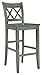 Ashley Furniture Signature Design - Mestler Bar Stool - Pub Height - Vintage Casual Style - Set of 2 - Blue / Green