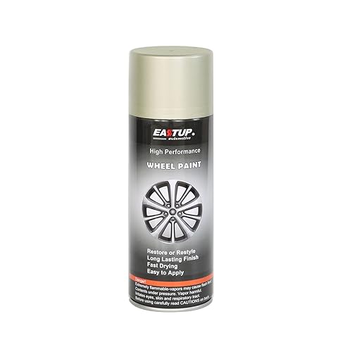 EASTUP Premium Champagne Gold Metallic Acrylic Enamel Wheel Paint - Brilliant Finish High Durability Fade-resistant Quick Drying Rim Coating Spray Paint.