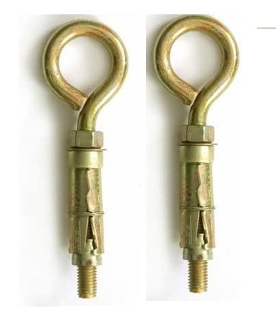 QBM Brass Swing Anchor Fasteners Hook 6 mm - Gold (6 MM, 8)