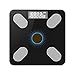 Feixunfan Wagi tkanki tłuszczowej Inteligentne wagi tkanki tłuszczowej Moc słoneczna Waga Waga Wysoka precyzja APP BT Body do domowego biura (kolor: Czarny 1, rozmiar: 26 x 26 cm)