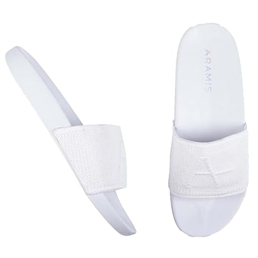 Aramis Slide Knit A, Chinelo Masculino, Branco/Branco, 37/38