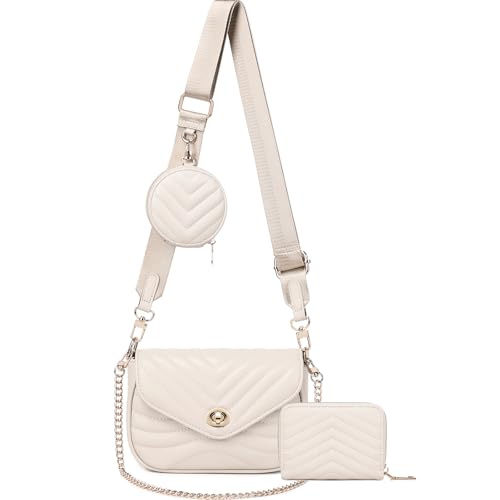 Image of JEEHAN Quilted Crossbody Bags for women Designer Shoulder Handbags Small Purse