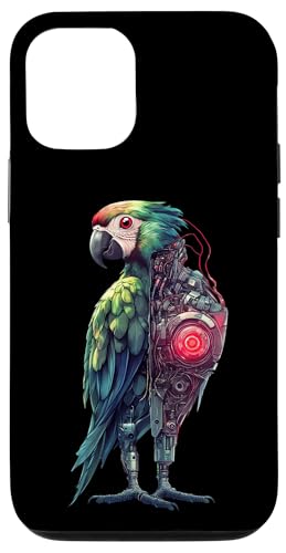 �ʔ����I�E�����{�b�g�������D�ƃT�C�{�[�O�I�E�����{�b�g Robot Parrot Lover Cyborg AI �X�}�z�P�[�X iPhone 12/12 Pro �p