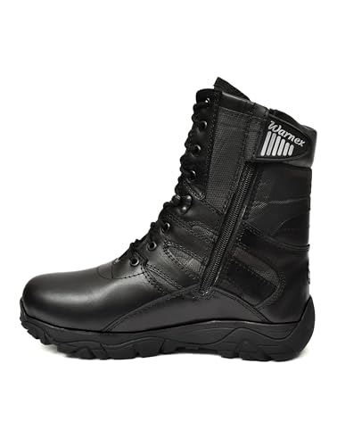 Rapid Response Army & Tactical Boot for Men | Side Zip Genuine Leather Lightweight Combat Military Boots | Anti-Skid Outsole | Breathable & Durable