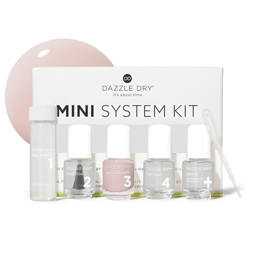 Dazzle Dry Mini Kit – Strawberry Macaron – 4 Step System (5 Piece Kit)