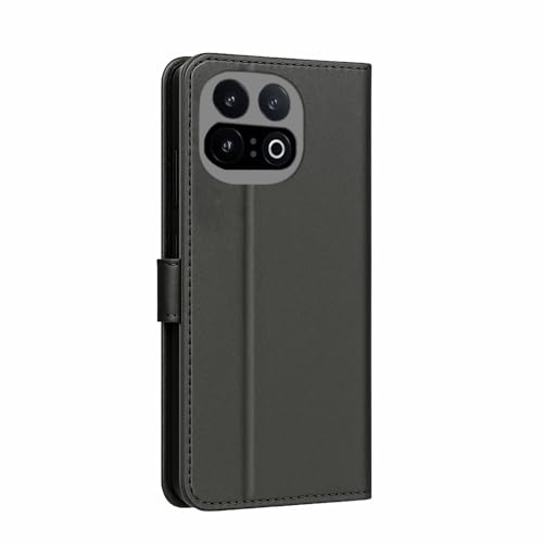 Image of AIBEX Shock Proof Flip Compatible for iQOO 15 5G Flip Cover Leather Finish | Inside TPU with Card Pockets | Wallet Stand | Complete Protection Flip Case Black