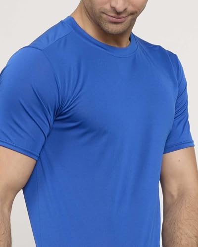 Image of Real Essentials 5 Pack: Men's Dry-Fit Moisture Wicking Active Athletic Performance Crew T-Shirt