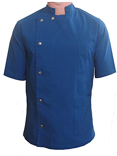 BSF UniformsBSF Uniforms Men's Royal Blue Polycotton Medium Size Dentist Apron Top Ideal for Doctors, Nurses, Dentists, Receptionists, Hospital Staff Etc