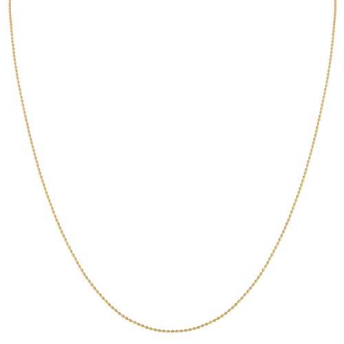 Kooljewelry 0.8 mm Diamond-cut Bead Ball Chain Necklace