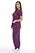 11148W Just Love Women's Scrub Sets / Medical Scrubs / Nursing Scrubs - L, Eggplant with Royal Blue Trim,Eggplant With Royal Blue Trim,Large