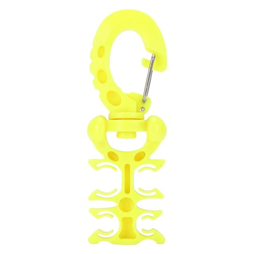 GOWENIC �h���_�C�r���O�z�[�X�N�����v | BCD �X�L���[�o �N���b�v �z���_�[ �X�i�b�v �t�b�N�t�� �V���m�[�P�����O�p 4 �� (���F)