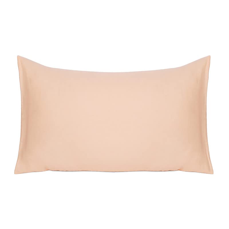 Image of NAKSH Cotton 210 TC Plain Pillow Covers Set of 2, Peach Pillow Cover | Sleep Pillow Covers (18 in x 27 in) |Soft Pillows Covers Cotton for Big Pillows