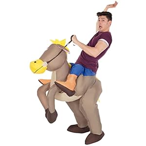 MORPH Costumes Disfraz Caballo Adulto Hinchable, Disfraz Hinchable Adulto,Disfraz Burro Adulto, Disfraz Carnaval Adulto Mujer y Hombre, Disfraces DisvertidosTalla Única