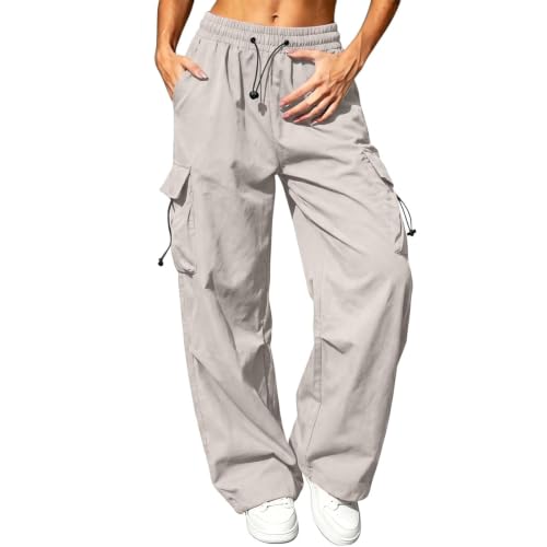 Womens Cargo hiking pants Y2K Baggy Stretchy High Waisted Jogger Trousers - image 1