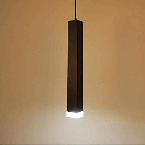 Lustre LED suspendu aluminium carré pour éclairage de bar et entrepôt