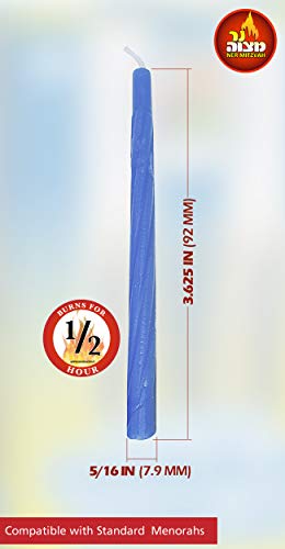 image for Ner Mitzvah Hanukkah Candles - Blue and White Chanukah Candle - Premiu