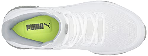 Puma Men's Fusion Evo Golf Shoe, White-Quarry, 11 Wide #TOP4