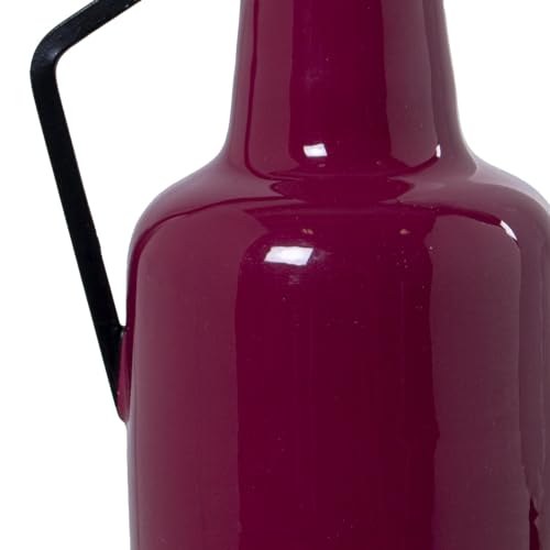 Vase de table en métal émaillé rose pour une déco chic et durable