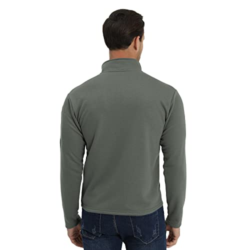Blackteak Men's Cross Graphic Sweatshirts Long Sleeve Stand Collar Shirts Mid-Weight Quarter Zip Pullover Men(Army Green,Medium) #TOP5