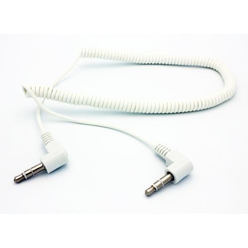 Cable Auxiliar 3.5mm para Auto Coiled Blanco miniatura 6