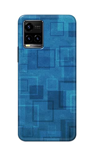 Image of PRINTFIDAA Printed Hard Back Cover Case for Vivo Y33S | Vivo Y33T | Vivo Y32 Back Cover (Plain Azure Blue) -702