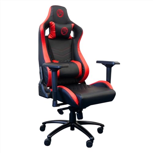 Cadeira Gamer Júpiter Em Couro Reclinável e Giratória - Vermelha