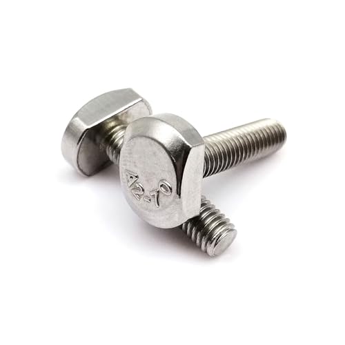 KSeSii 1/2/5/10X M5 M6 M8 M10 M12 GB37 304 A2-70 Acciaio inossidabile T-Slot Scivolo Binario a forma di T Tipo Rettangolo Vite a testa di martello Bullone(30mm,2pcs M10)