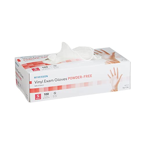 McKesson Protective Vinyl Gloves, Small, Clear, for Male