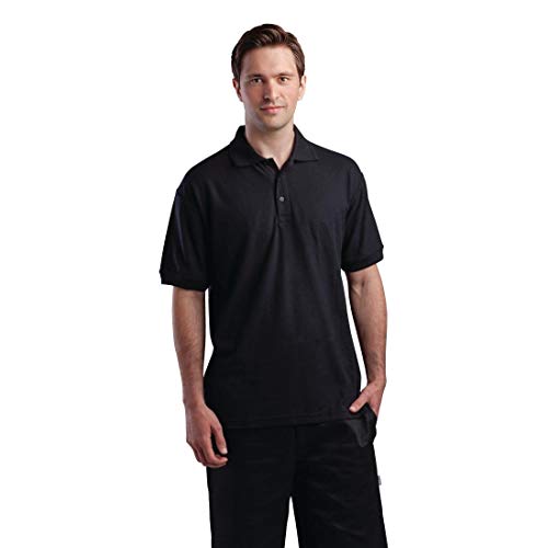 Portwest B210BKR4XL Polo Napoli A Maniche Corte, Nero, 4XL