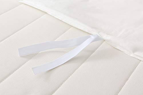 Image of F.Y.Dreams Weighted Blanket Duvet Cover 60x80 inches with 8 Ties,Zipper on Long Side /100% Cotton, Off-White /Just Duvet Cover