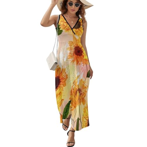 Robe Longue d'Été Fluide sans Manches pour Rester au Frais à la Plage