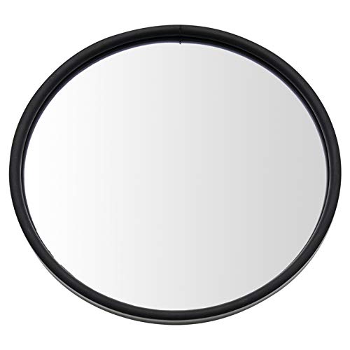 TRQ 8.5" Round Convex Mirror Stainless Steel Heated Center Stud w/Mounting Bracket