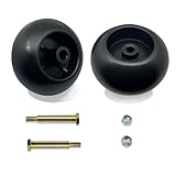 2 pcs Deck Wheels + Shoulder Bolts, Lock Nuts For 133957 174873 532133957 532174873 Replace 734-03058, 753-04856. 92683, 92265. M84690