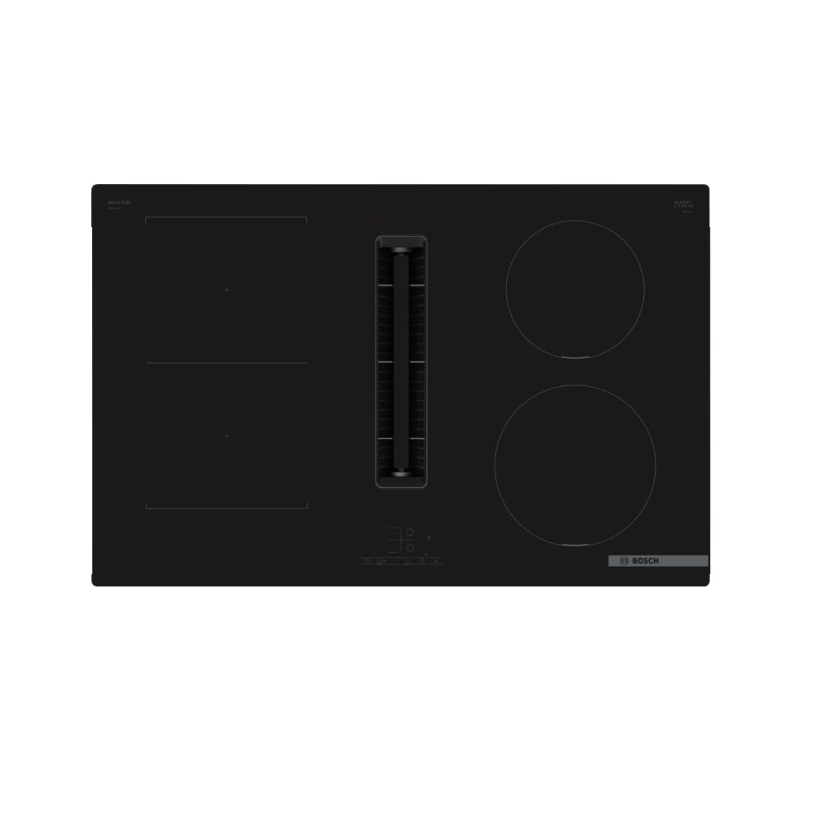 Bosch PVS811B16E, Piano cottura a induzione con cappa aspirante integrata Serie 4, Black