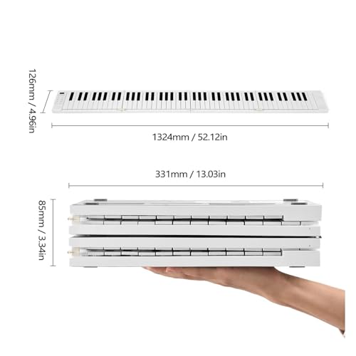Électronique clavier Piano Piano Numérique Pliable Portable À 88 Touches, Clavier Électronique Multifonctionnel, Instrument Pour Étudiants - Les Beatles, Paul McCartney, John Lennon, RIngo Starr, George Harrison Électronique clavier Piano Piano Numérique Pliable Portable À 88 Touches, Clavier Électronique Multifonctionnel, Instrument Pour Étudiants – Image 6