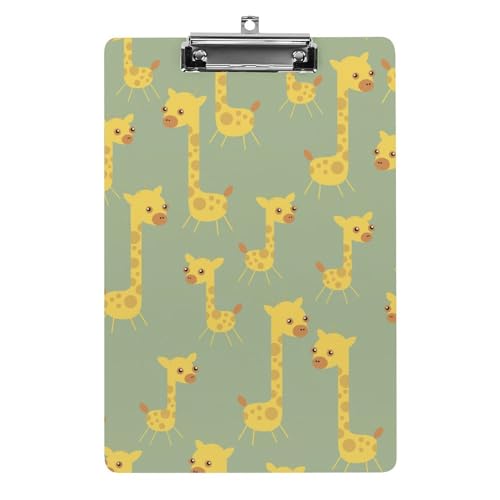 Porte-bloc A4 girafe jaune pour écrire debout facilement au bureau