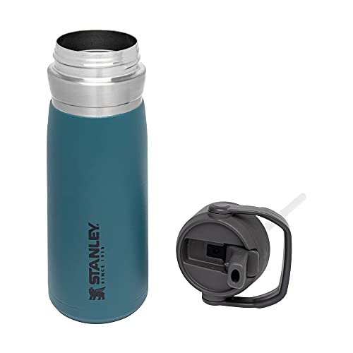 Stanley Garrafa de aço inoxidável IceFlow com canudo, garrafa de água isolada a vácuo para casa, esc