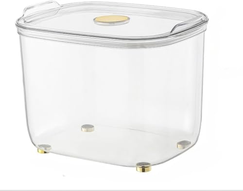 Marysea金魚鉢 プラスチック 透明 金魚 水槽 アクリル メダカ飼育水槽 メダカ鉢 屋外 観葉植物 インテリア 容器 テーブル アクアリウム ボウル 水培 大容量 おしゃれ 飼育容器 大型飼育鉢 人工水草付き (L,カバー)