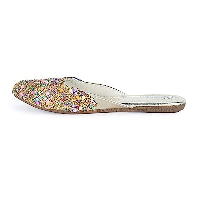 Juttigenics Present Footwear Women Multi Ethnic Embellished Punjabi Jutti Rajasthani Mojari's for Bridal &Girls Tradititonal Punjabi Style Jutti Modal No NF-41
