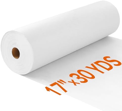 Amazon.com: ZOMONETI Heavy Weight 17in x 30yd White Iron On Non-Woven ...